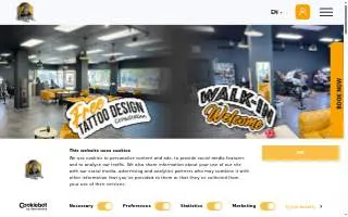 Cleopatra Ink Tattoo & Piercing Dayton Studio website