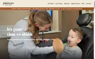 Platinum Dentistry of Dayton website