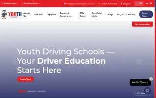 Youth Driving Schools Dayton of Centerville website