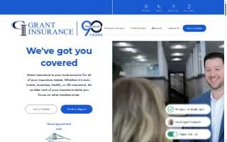Grant Insurance website