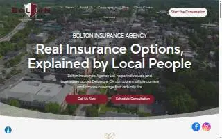 Bolton Insurance Agency website