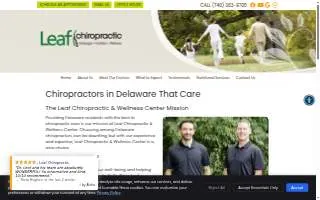 Leaf Chiropractic & Wellness Center website