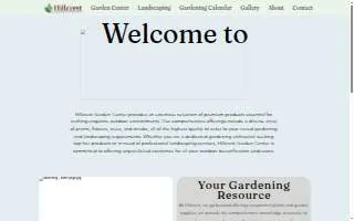 Hillcrest Garden Center website