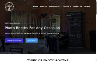 MJE Photo Booths - Interactive Mirror Booth, Social Media Booth, Traditional Booth website