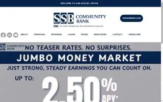 SSB Community Bank website