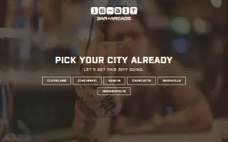 16-Bit Bar+Arcade website
