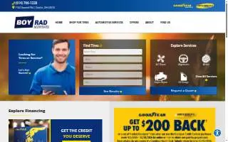 Boy Rad Tire & Service website