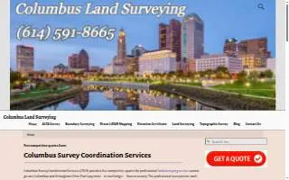 Columbus Land Surveying website