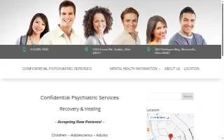 Confidential Psychiatric Services website