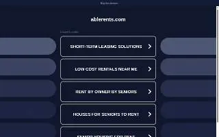 Able Rents website