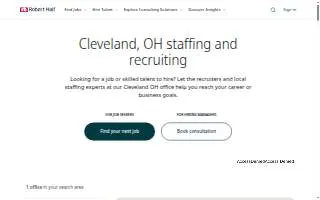 Robert Half Recruiters & Employment Agency of East Cleveland website