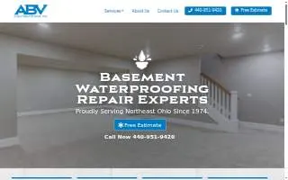 ABV Contractors of Eastlake website
