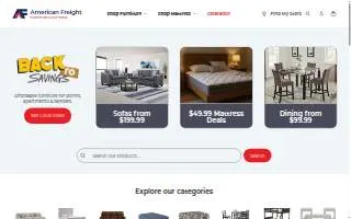 American Freight Furniture & Mattress of Eastlake website