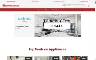 ER Appliances of Eastlake website