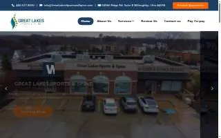 Great Lakes Sports and Spine of Eastlake website