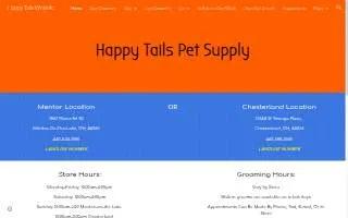 Happy Tails Pet Supply website