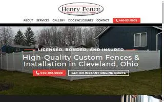 Henry Fence website