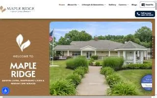 Maple Ridge Senior Living website
