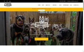Miracle K9 Training of Eastlake website