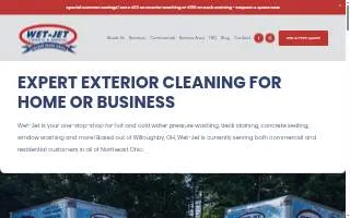 Wet-Jet Pressure Washing Service website
