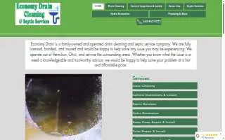Economy Drain Cleaning & Septic Services, Inc. website