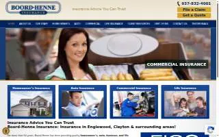 Boord-Henne Insurance Agency website