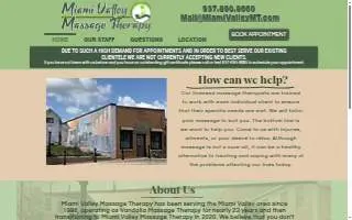 Miami Valley Massage Therapy website
