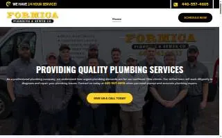 Formica Plumbing & Drain Cleaning website