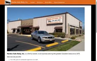 Harden Auto Body Inc website