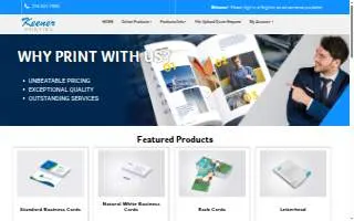 Keener Printing Company website