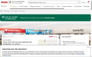 CVS Pharmacy of Fairborn website