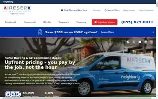 Aire Serv of Fairfield website