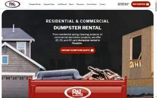 RL Dumpsters of Hamilton website