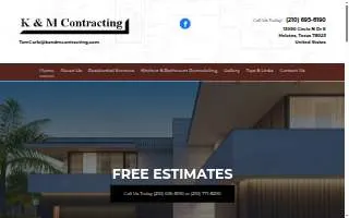 K and M Contracting website