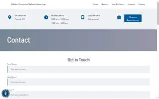 Baker Chiropractic Wellness Center website