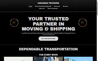 Haviaras Trucking website