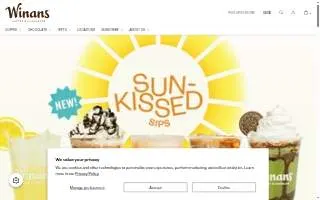Winans Coffee & Chocolate website