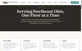 Clear Choice Flooring of Strongsville website