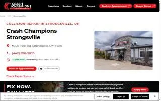 Crash Champions Collision Repair Strongsville website