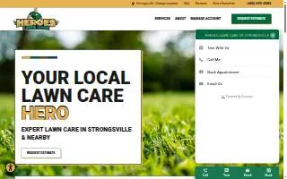 Heroes Lawn Care of Strongsville website
