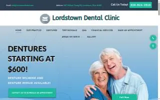 Lordstown Dental Clinic website
