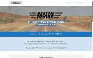 Beattie Towing LLC website
