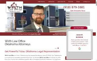 Wirth Law Office - Bartlesville website