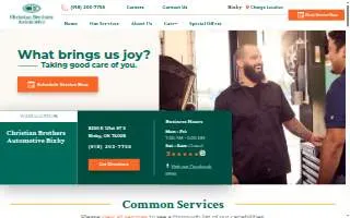 Christian Brothers Automotive Bixby website