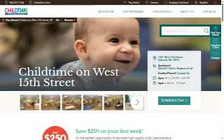 Childtime on West 15th Street website