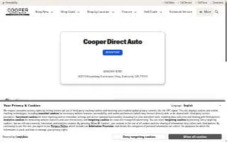 Cooper Direct Auto website