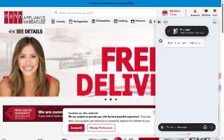 Hahn Appliance Warehouse website