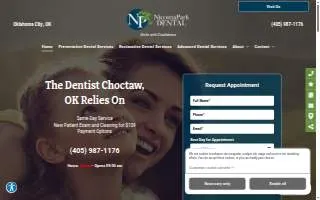 Nicoma Park Dental of Edmond website