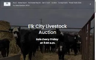 Elk City Livestock Auction website