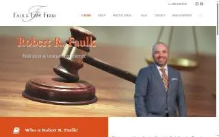 Faulk Law Firm: Faulk Robert R. website